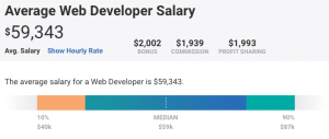 What is the highest paid web developer?