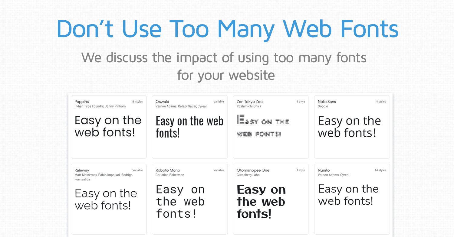 How many fonts should a website have?
