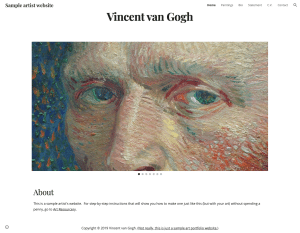 artist website for free