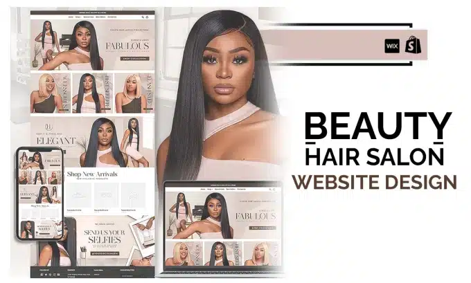 What should be included on a hair salon website?