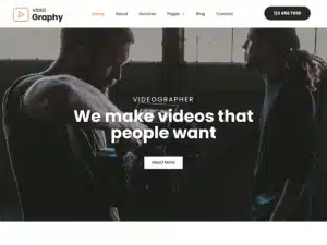 Videographer website themes Videographer website themes