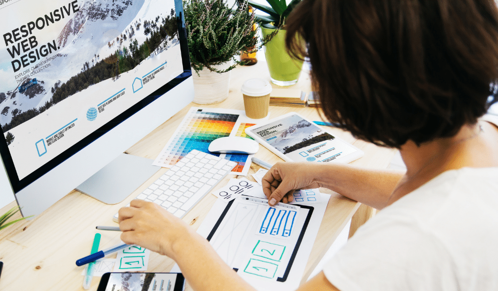 Where do web designers usually work?