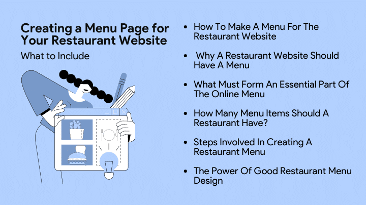 How many menu items should a website have?