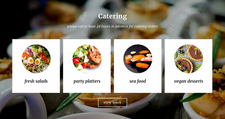 What images should i use on my catering website?