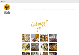 catering business website