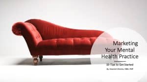 How do I market myself as a mental health therapist?
