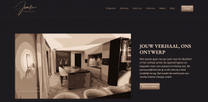 What should an interior design website include?