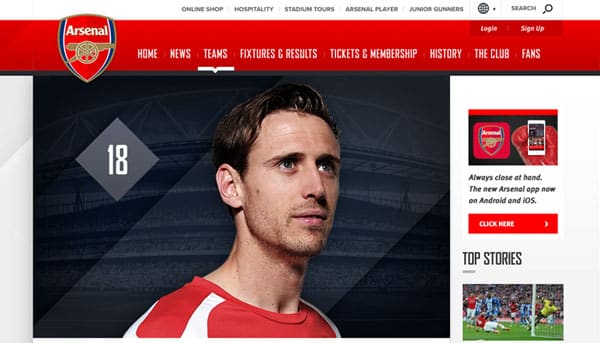 What is an example of a sports website?