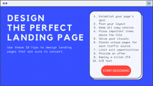 How do I create landing page designs?