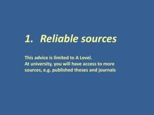 What is a reliable source for university?
