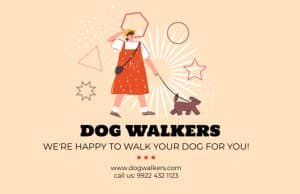 How to make a dog walking advertisement?