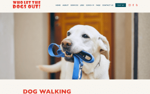 How do I set up a dog walking website?