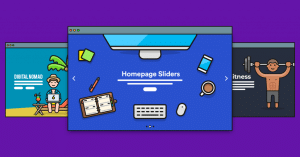 What is the sliding banner on a website called?