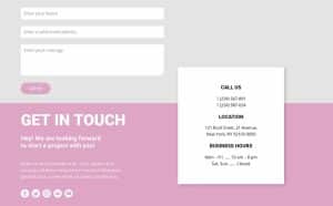 How do I layout a contact page?
