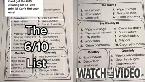 daily 6 cleaning checklist daily 6 cleaning checklist