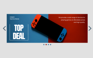sliding banner on a website called