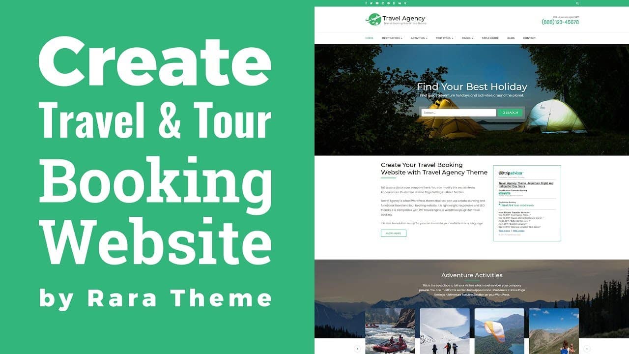 How to create a tourism website using WordPress?