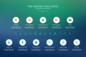 What are menu items in website design?