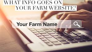 What should my website look like as a farmer?