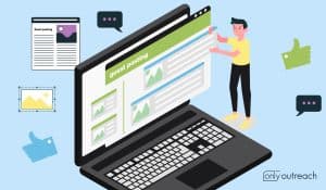 you write a post on a website?
