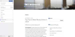 How do I change my website settings?