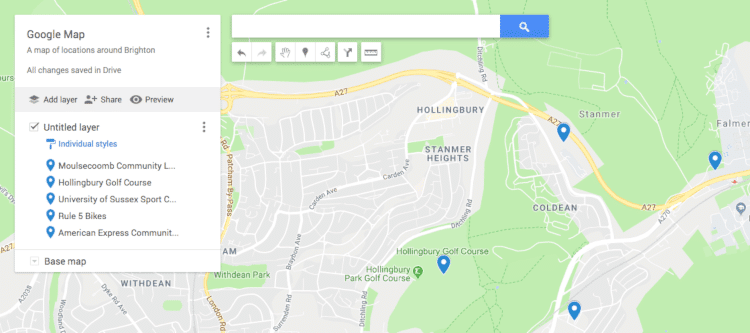 using a location map on my website
